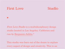 Tablet Screenshot of firstlovestudio.com